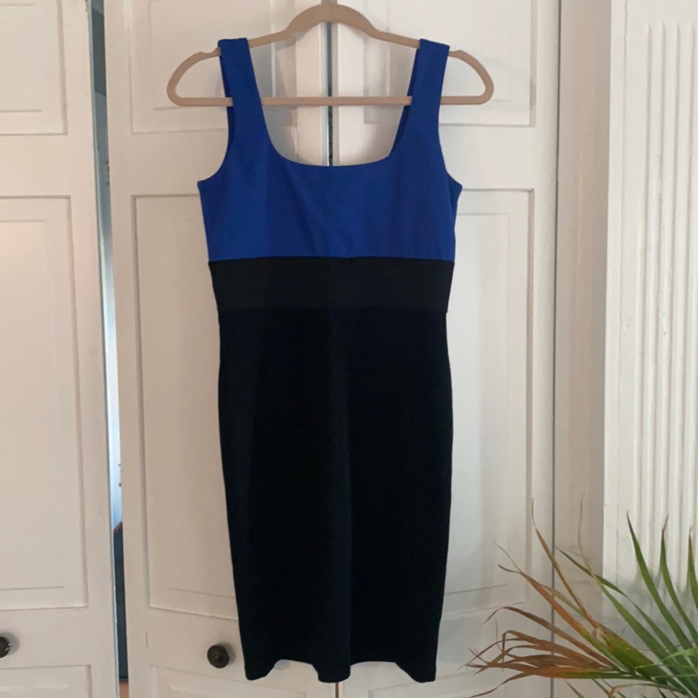 Blue and Black Body-con Dress